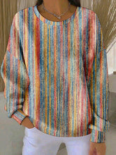 Sweat Femme Motif Rayé Multicolore